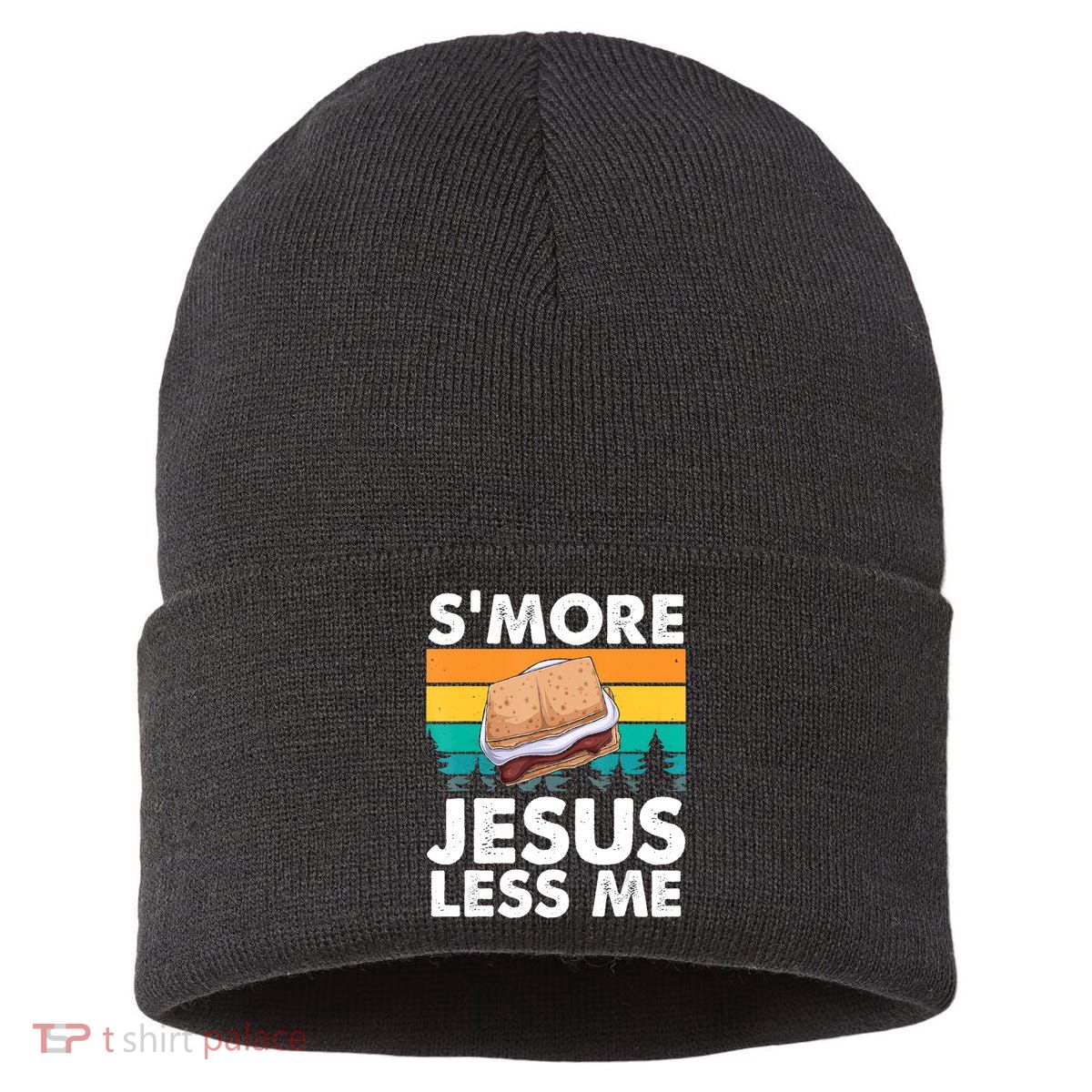 S'more Jesus Christianity Lover Jesus Teachings Camper Sustainable Knit Beanie