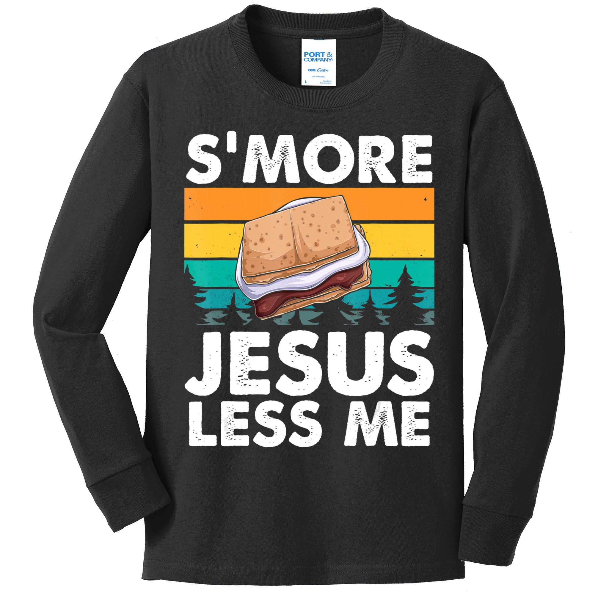 S'more Jesus Christianity Lover Jesus Teachings Camper Kids Long Sleeve Shirt
