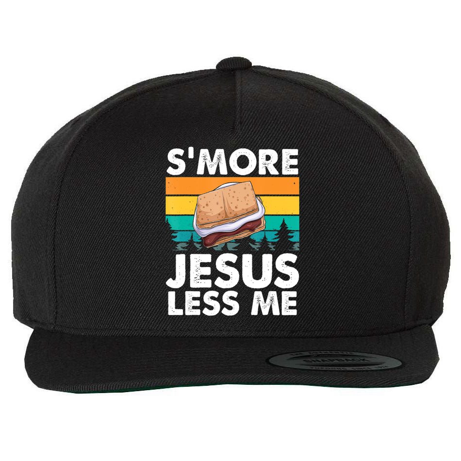 S'more Jesus Christianity Lover Jesus Teachings Camper Wool Snapback Cap