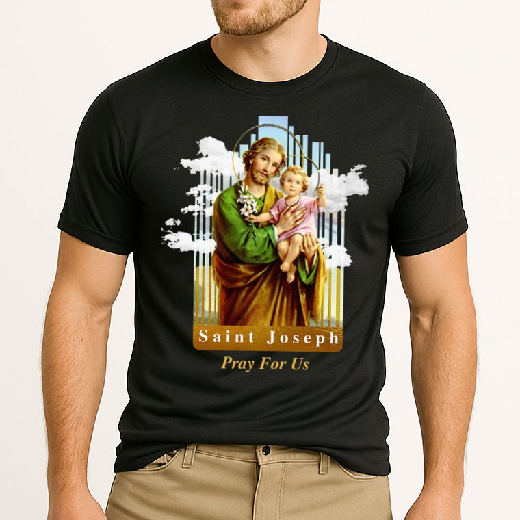Saint Joseph Catholic Church St. Joseph With Infant Jesus Cooling Performance Crew T-Shirt