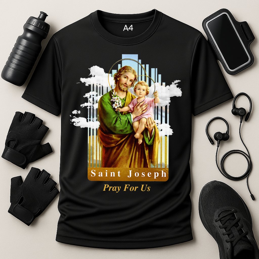 Saint Joseph Catholic Church St. Joseph With Infant Jesus Cooling Performance Crew T-Shirt