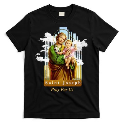 Saint Joseph Catholic Church St. Joseph With Infant Jesus T-Shirt