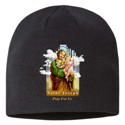 Saint Joseph Catholic Church St. Joseph With Infant Jesus Sustainable Beanie