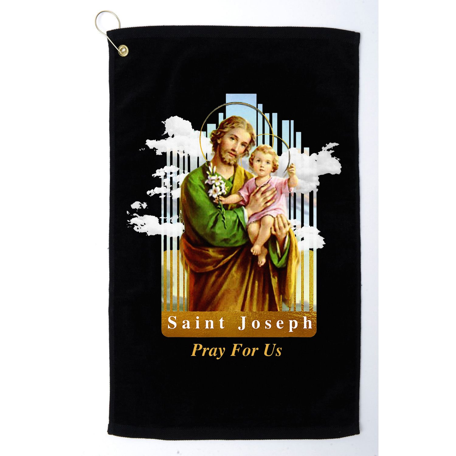 Saint Joseph Catholic Church St. Joseph With Infant Jesus Golf Towel