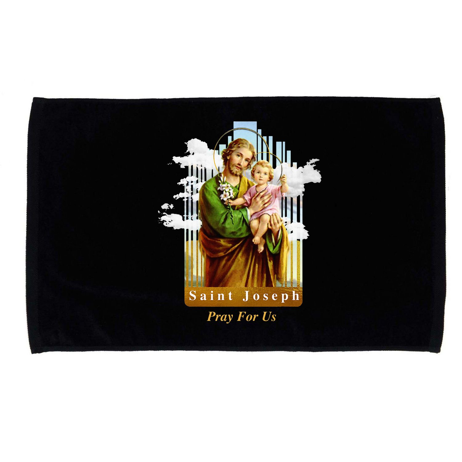 Saint Joseph Catholic Church St. Joseph With Infant Jesus Microfiber Hand Towel