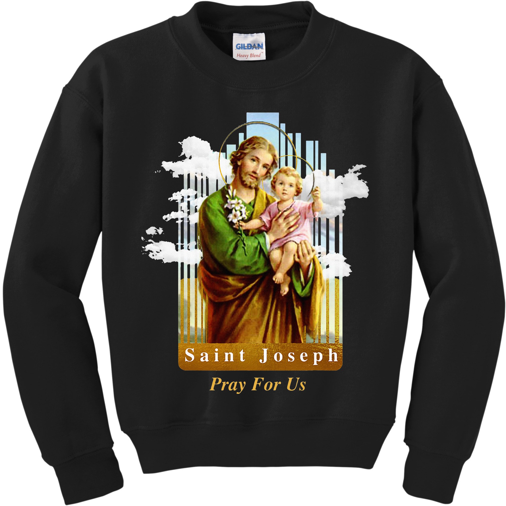 Saint Joseph Catholic Church St. Joseph With Infant Jesus Kids Sweatshirt