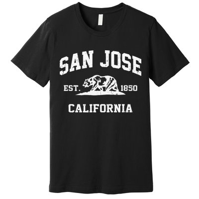 San Jose California CA Vintage State Athletic Style Premium T-Shirt