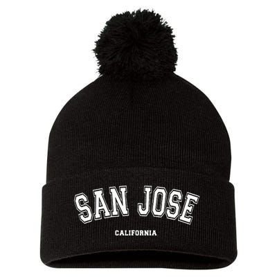 San Jose California Pom Pom 12in Knit Beanie