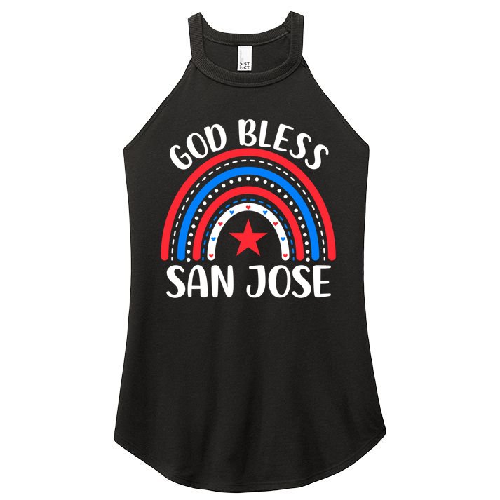 San Jose California Gift I Love San Jose Usa Meaningful Gift Women's Perfect Tri Rocker Tank