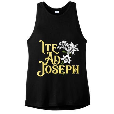 St Joseph Consecration Ite Ad Joseph Latin Catholic Saints Ladies PosiCharge Tri-Blend Wicking Tank