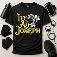 St Joseph Consecration Ite Ad Joseph Latin Catholic Saints Cooling Performance Crew T-Shirt
