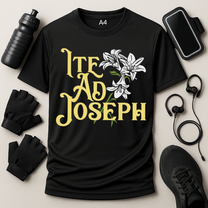 St Joseph Consecration Ite Ad Joseph Latin Catholic Saints Cooling Performance Crew T-Shirt