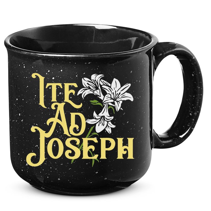 St Joseph Consecration Ite Ad Joseph Latin Catholic Saints 15oz Campfire Ceramic Mug