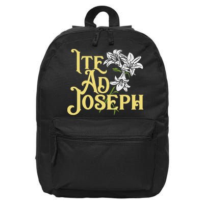 St Joseph Consecration Ite Ad Joseph Latin Catholic Saints 16 in Basic Backpack