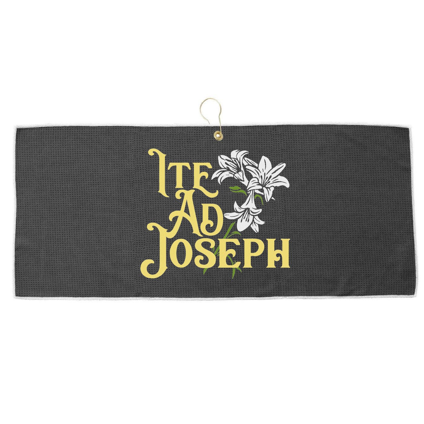 St Joseph Consecration Ite Ad Joseph Latin Catholic Saints Large Microfiber Waffle Golf Towel