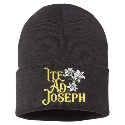 St Joseph Consecration Ite Ad Joseph Latin Catholic Saints Sustainable Knit Beanie