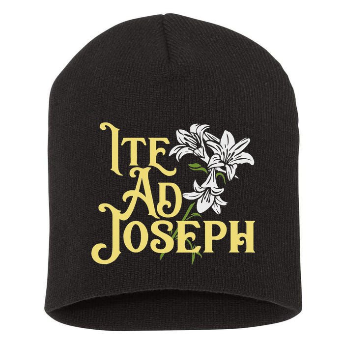 St Joseph Consecration Ite Ad Joseph Latin Catholic Saints Short Acrylic Beanie