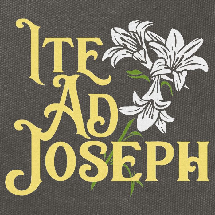 St Joseph Consecration Ite Ad Joseph Latin Catholic Saints Cotton Canvas Backpack