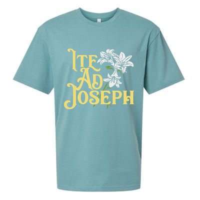 St Joseph Consecration Ite Ad Joseph Latin Catholic Saints Sueded Cloud Jersey T-Shirt