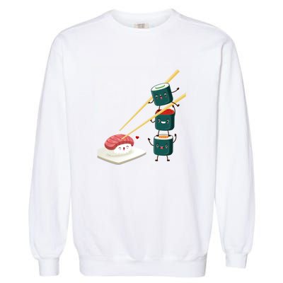 Sushi Japanese Cuisine, Sushi Emoji Garment-Dyed Sweatshirt