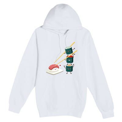 Sushi Japanese Cuisine, Sushi Emoji Premium Pullover Hoodie