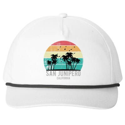 San Junipero California Beach Retro Vacation Souvenir Snapback Five-Panel Rope Hat