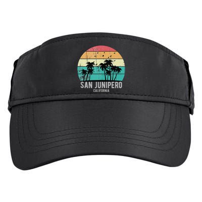 San Junipero California Beach Retro Vacation Souvenir Adult Drive Performance Visor