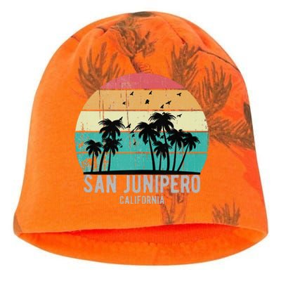 San Junipero California Beach Retro Vacation Souvenir Kati - Camo Knit Beanie