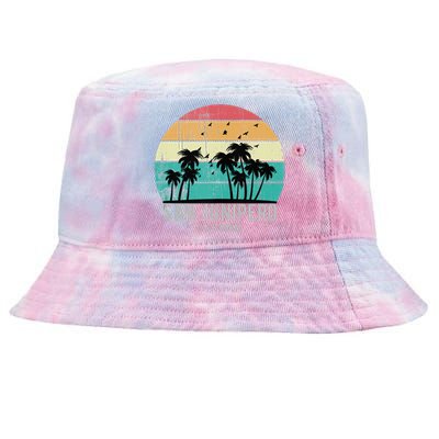 San Junipero California Beach Retro Vacation Souvenir Tie-Dyed Bucket Hat