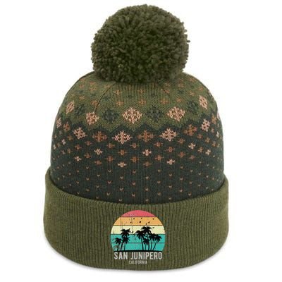 San Junipero California Beach Retro Vacation Souvenir The Baniff Cuffed Pom Beanie