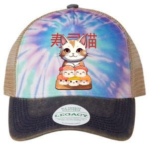 Sushi Japanese Cat Cute Gift Legacy Tie Dye Trucker Hat