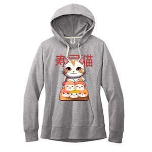 Sushi Japanese Cat Cute Gift Women's Fleece Hoodie