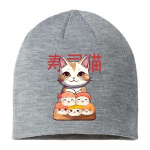 Sushi Japanese Cat Cute Gift Sustainable Beanie