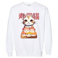 Sushi Japanese Cat Cute Gift Garment-Dyed Sweatshirt