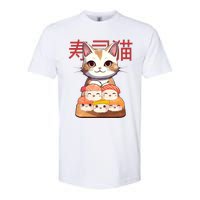 Sushi Japanese Cat Cute Gift Softstyle CVC T-Shirt