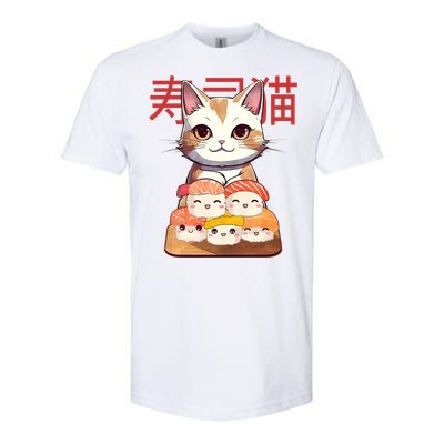 Sushi Japanese Cat Cute Gift Softstyle® CVC T-Shirt