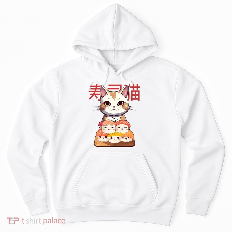 Sushi Japanese Cat Cute Gift Hoodie