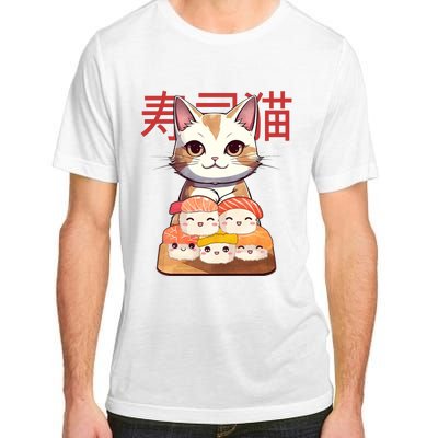 Sushi Japanese Cat Cute Gift Adult ChromaSoft Performance T-Shirt