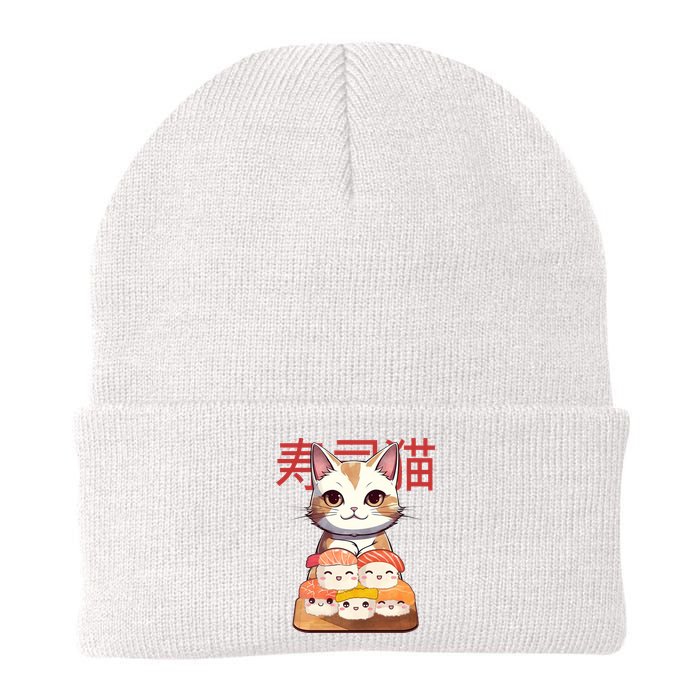 Sushi Japanese Cat Cute Gift Knit Cap Winter Beanie