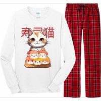 Sushi Japanese Cat Cute Gift Long Sleeve Pajama Set