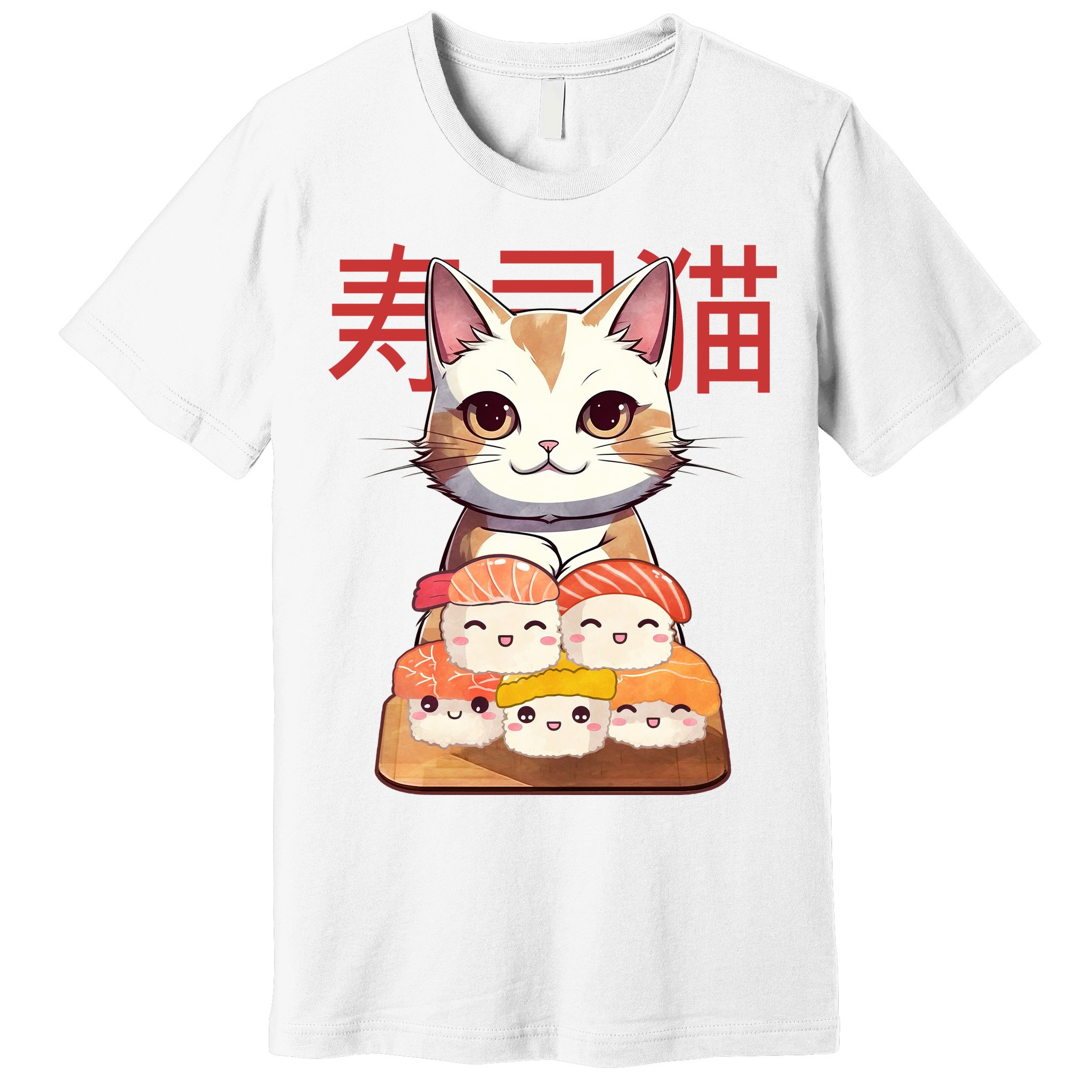 Sushi Japanese Cat Cute Gift Premium T-Shirt