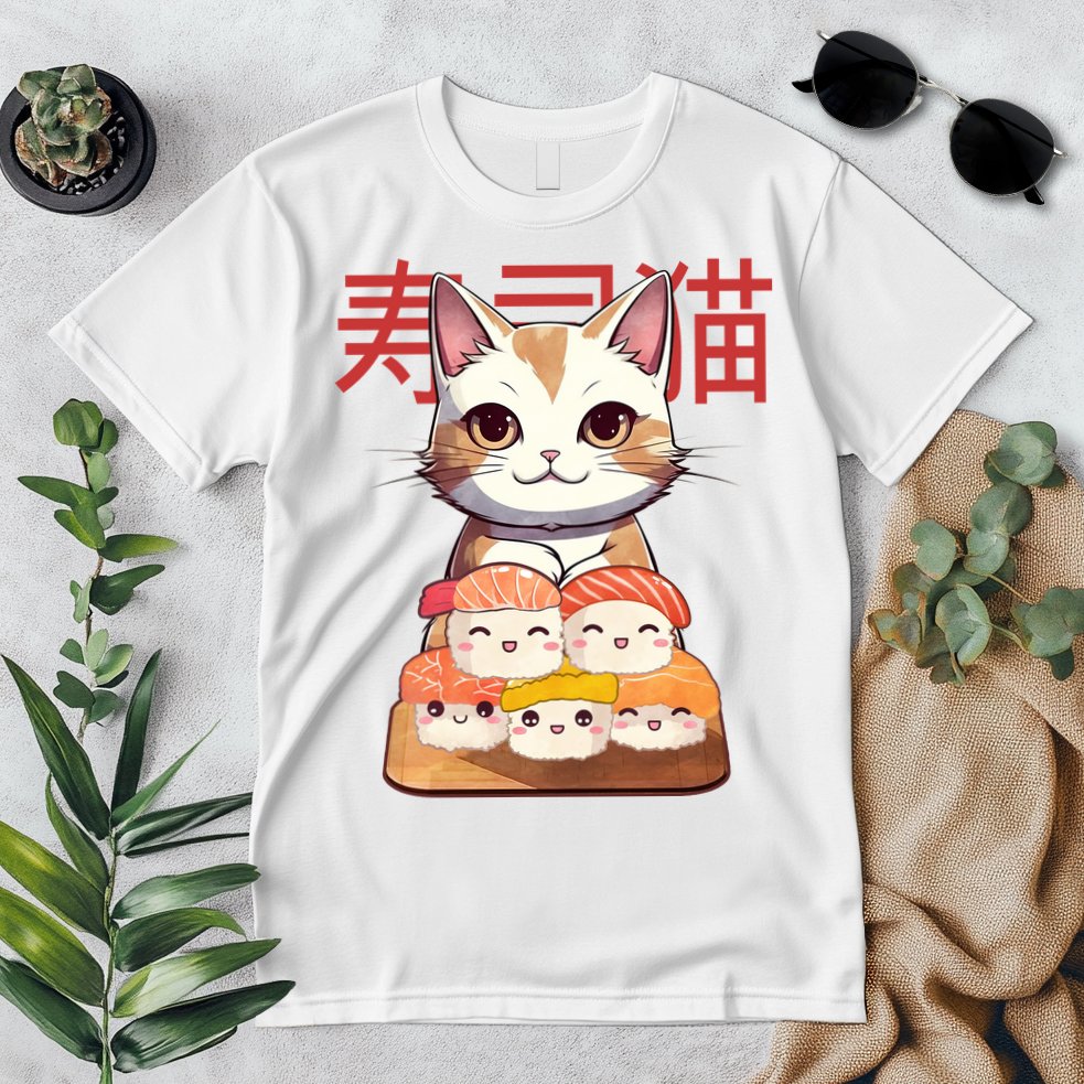 Sushi Japanese Cat Cute Gift Premium T-Shirt
