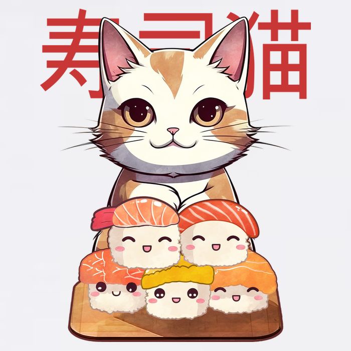 Sushi Japanese Cat Cute Gift Baby Bodysuit
