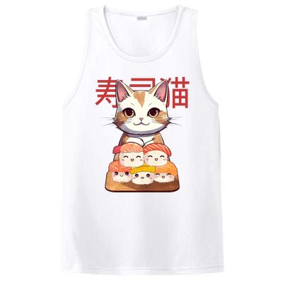 Sushi Japanese Cat Cute Gift PosiCharge Competitor Tank