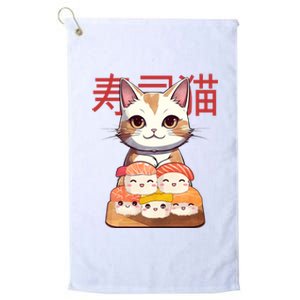 Sushi Japanese Cat Cute Gift Platinum Collection Golf Towel