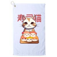 Sushi Japanese Cat Cute Gift Platinum Collection Golf Towel