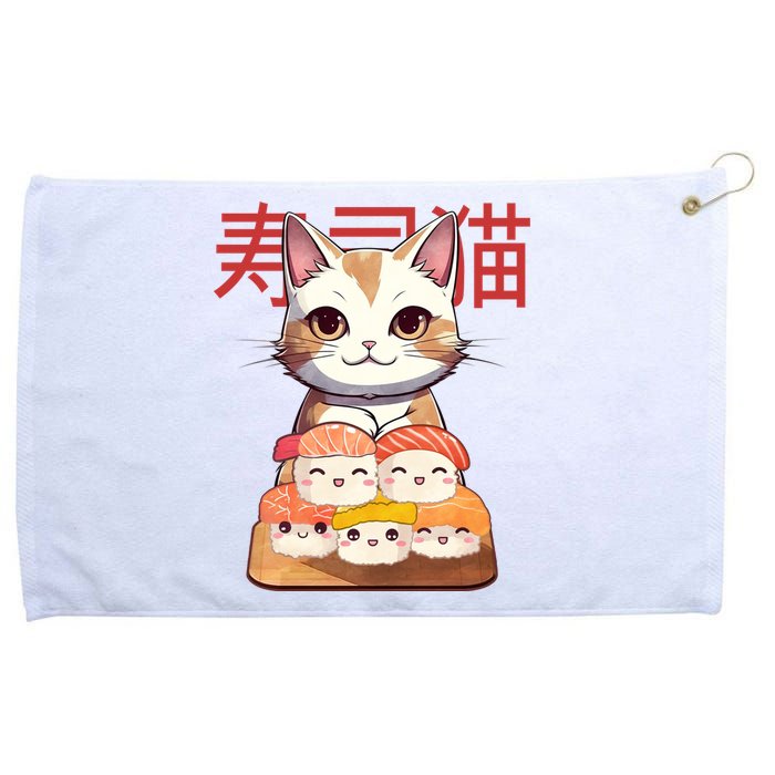 Sushi Japanese Cat Cute Gift Grommeted Golf Towel