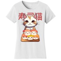 Sushi Japanese Cat Cute Gift Women's T-Shirt