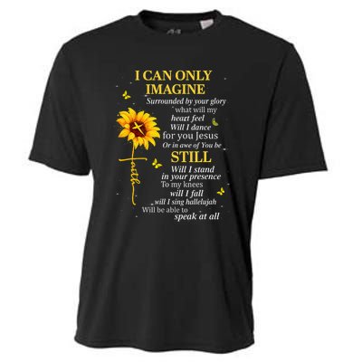 Sunflower Jesus Christian Bible Verse Faith In Christ  Cooling Performance Crew T-Shirt