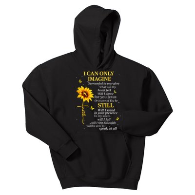 Sunflower Jesus Christian Bible Verse Faith In Christ  Kids Hoodie